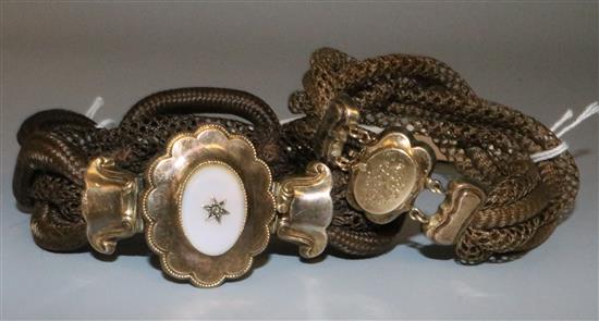 Early hair bracelet & another